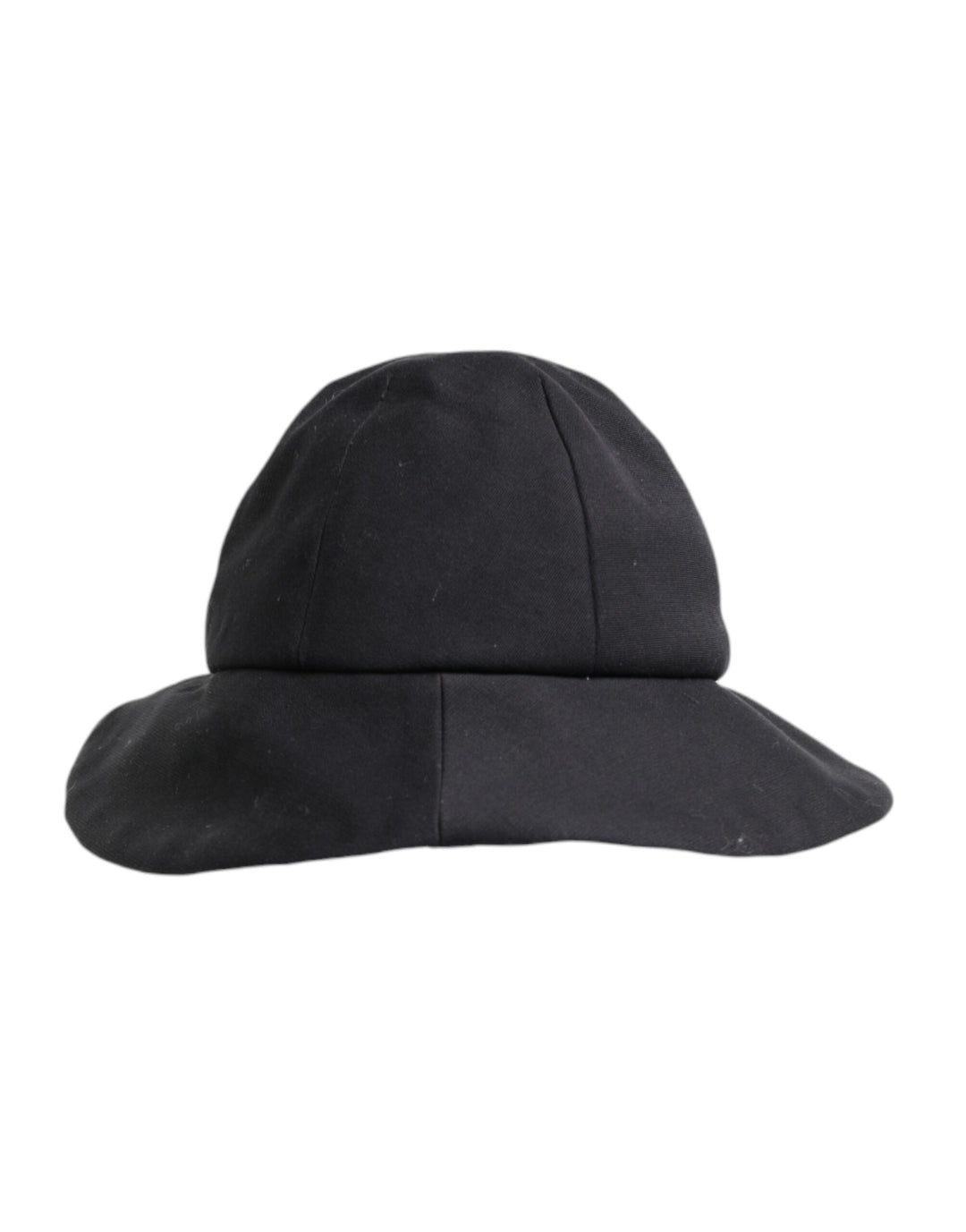Dolce &amp; Gabbana Black Cotton Wide Brim Bucket Hat