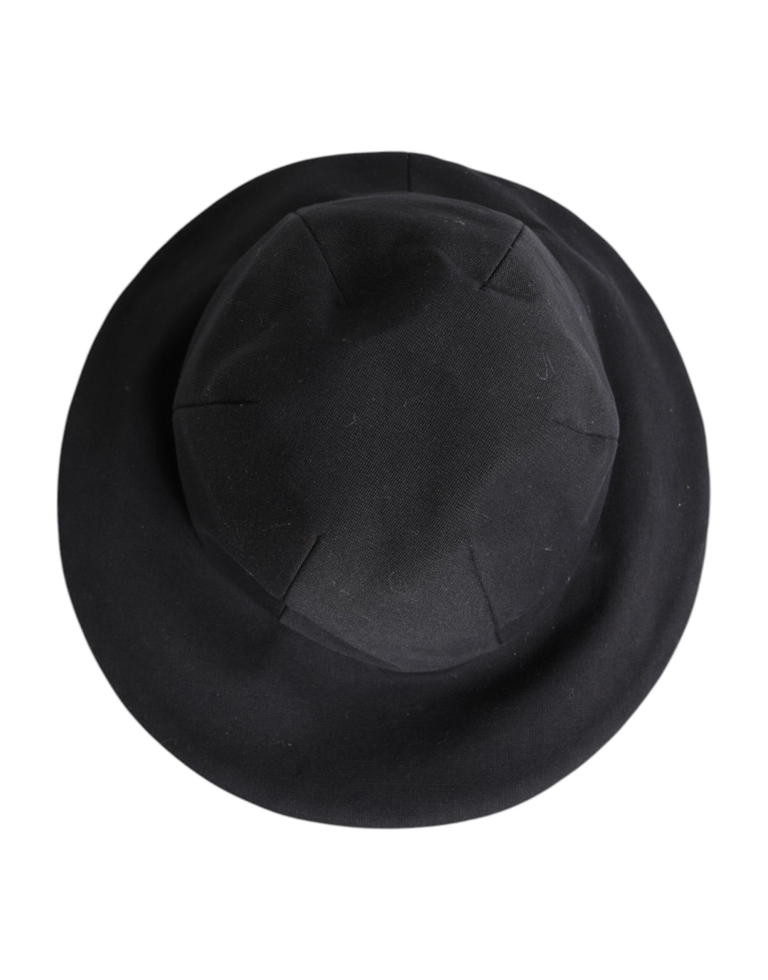 Dolce &amp; Gabbana Black Cotton Wide Brim Bucket Hat