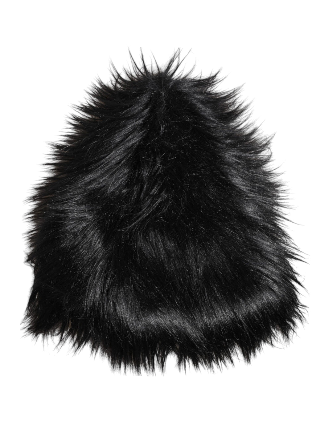 Dolce &amp; Gabbana Black Acrylic Fur Womens Bucket Hat