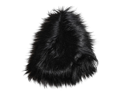 Dolce & Gabbana Black Acrylic Fur Womens Bucket Hat