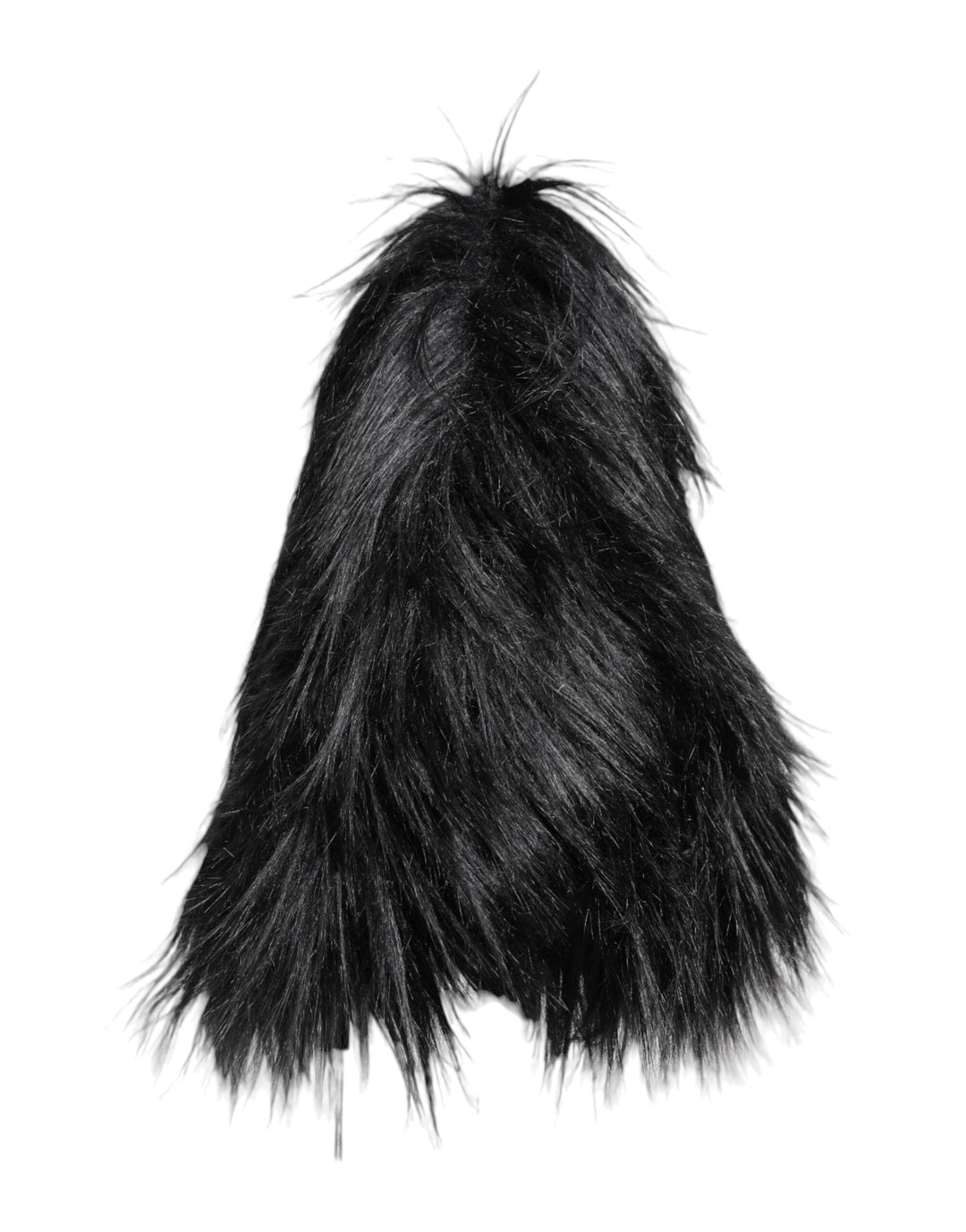 Dolce &amp; Gabbana Black Acrylic Fur Womens Bucket Hat