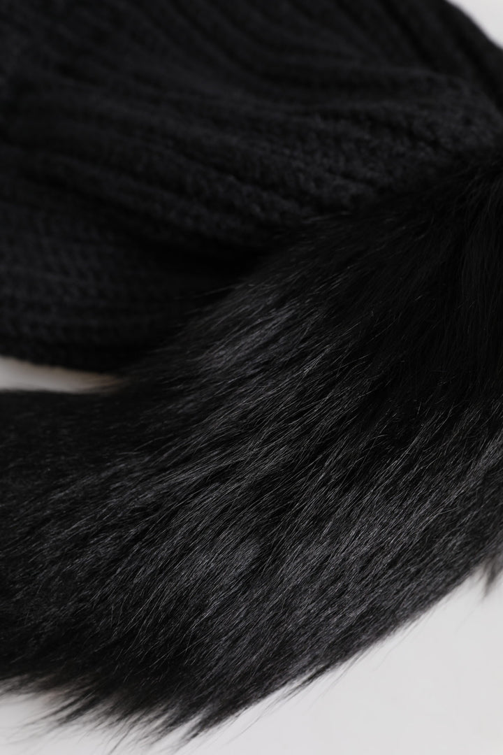 Gorro de invierno de punto acrílico negro de Dolce &amp;amp; Gabbana