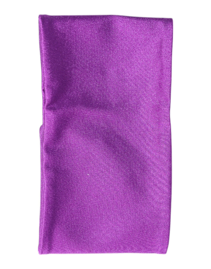 Foulard tour de cou Dolce &amp;amp; Gabbana en nylon extensible violet pour femme