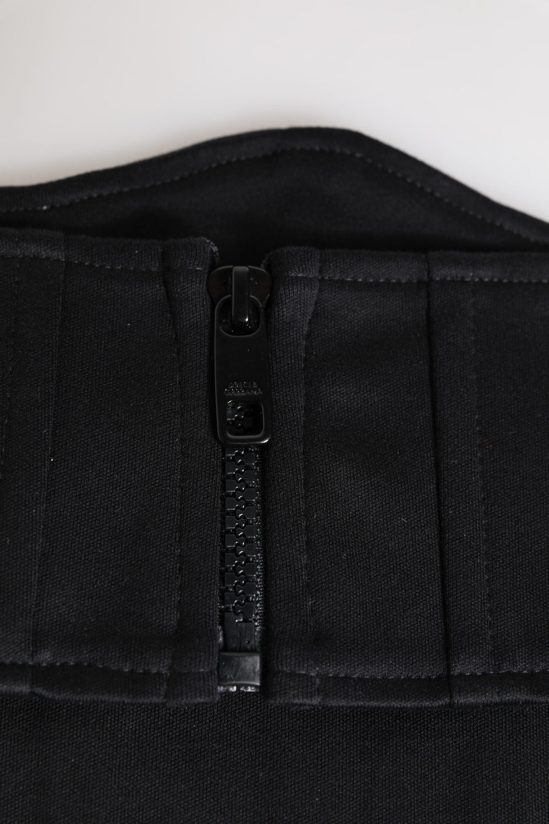 Dolce &amp; Gabbana Black Cotton Waist Tuxedo Belt Cummerbund
