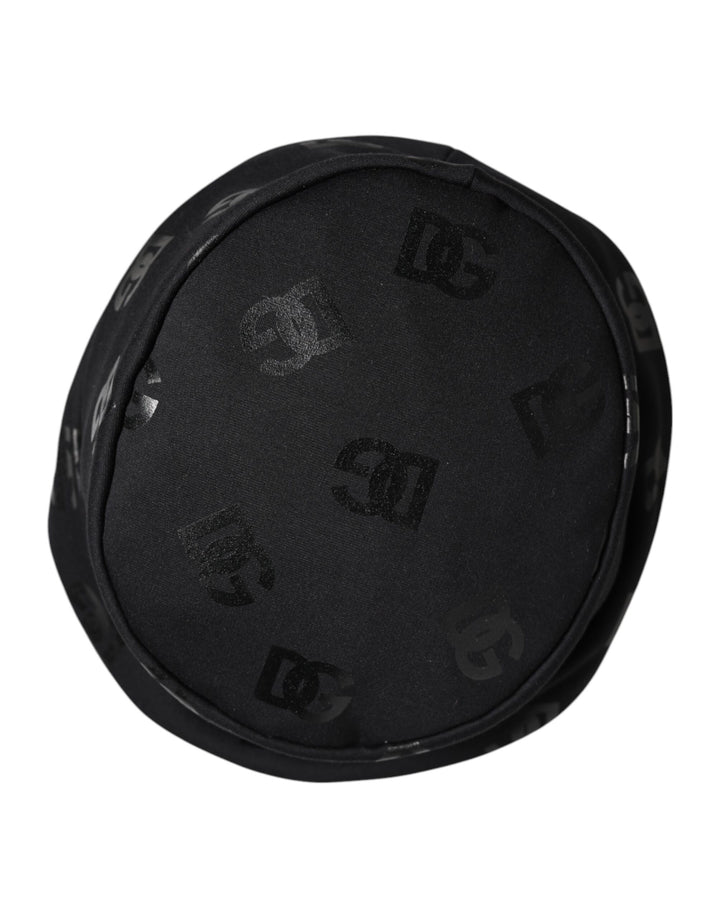Dolce &amp; Gabbana Black DG Monogram Polyester Jacquard Bucket Hat