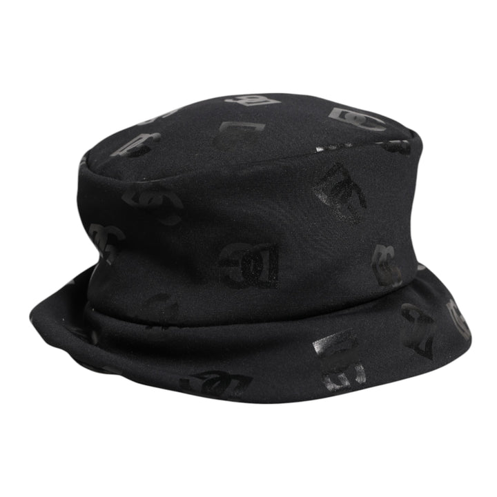 Dolce &amp; Gabbana Black DG Monogram Polyester Jacquard Bucket Hat