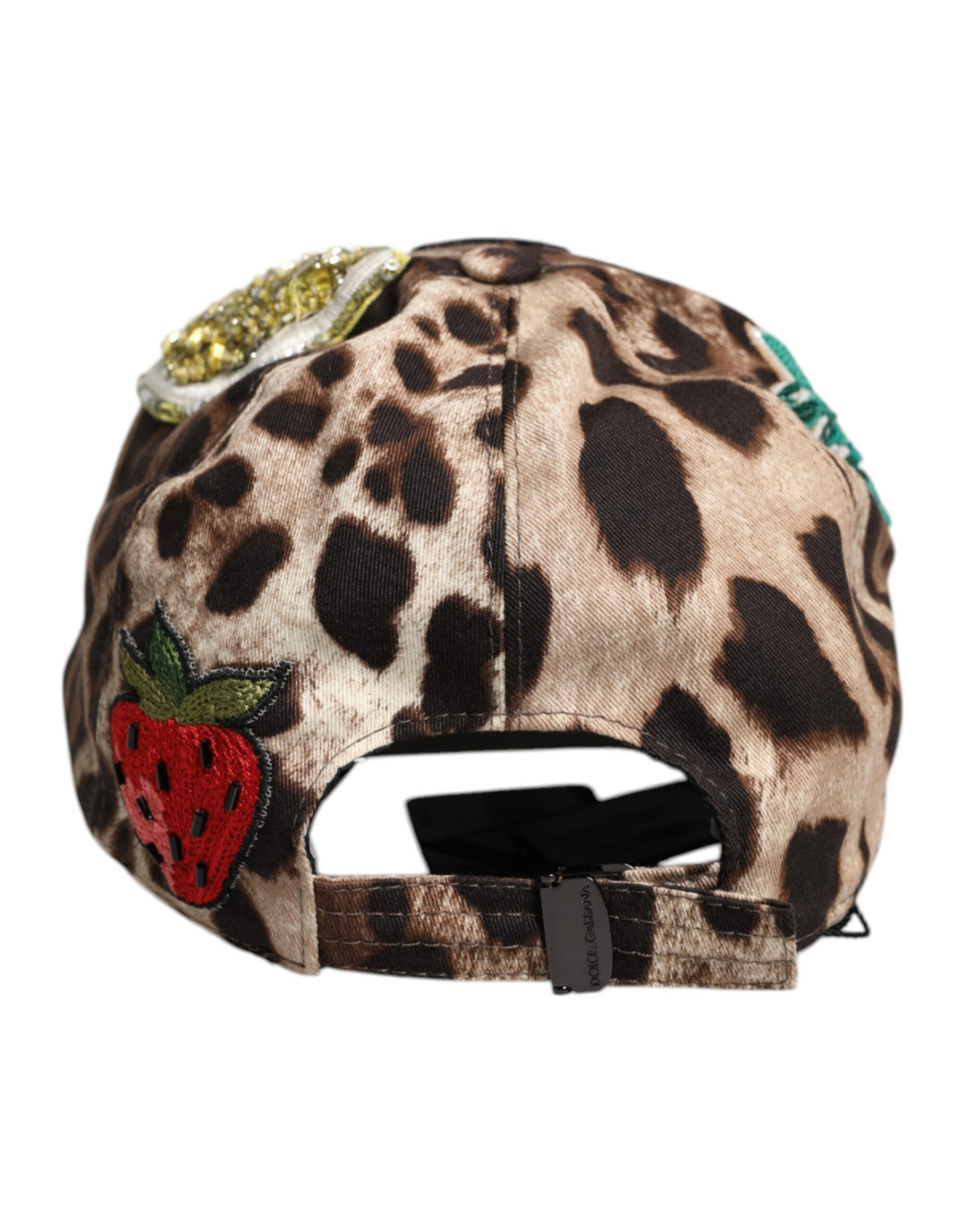 Dolce &amp; Gabbana Brown Leopard Sequin Sicily Baseball Cap