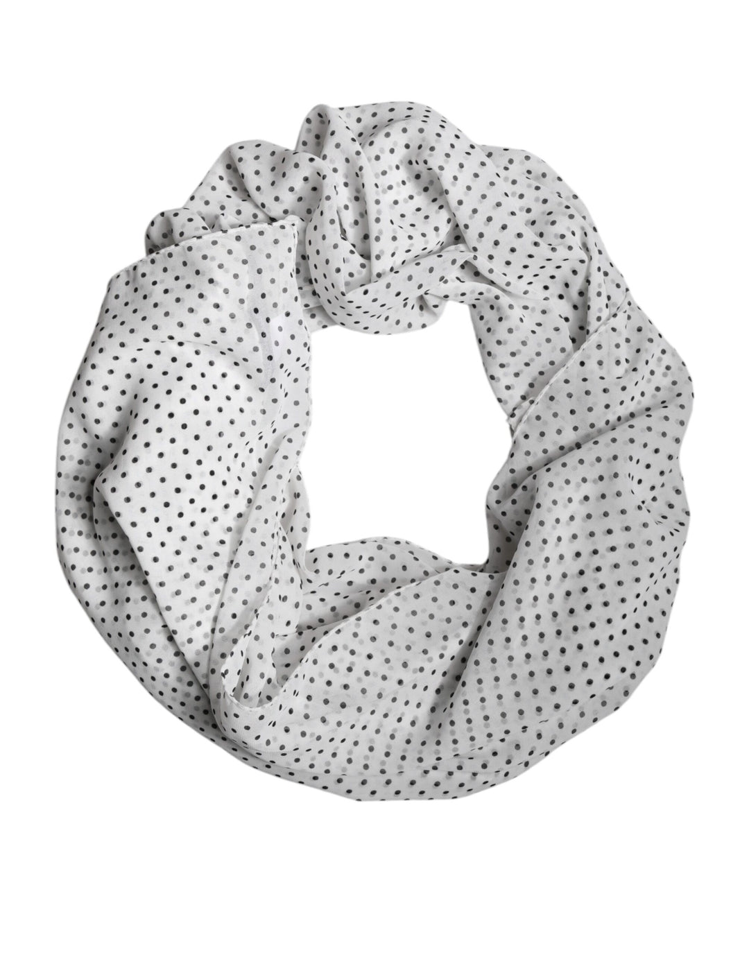 Foulard châle en polyester à pois blancs Dolce &amp; Gabbana