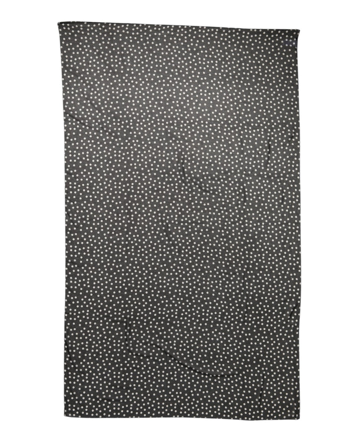 Dolce &amp; Gabbana Black Polka Dots Polyester Wrap Shawl Scarf