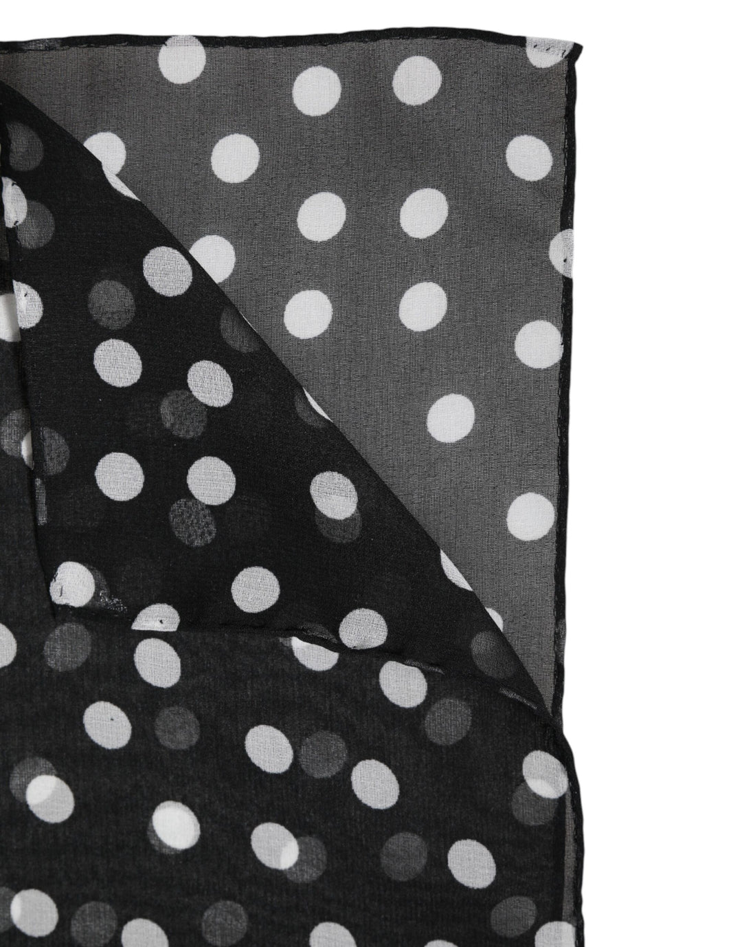 Dolce &amp; Gabbana Black Polka Dots Polyester Wrap Shawl Scarf