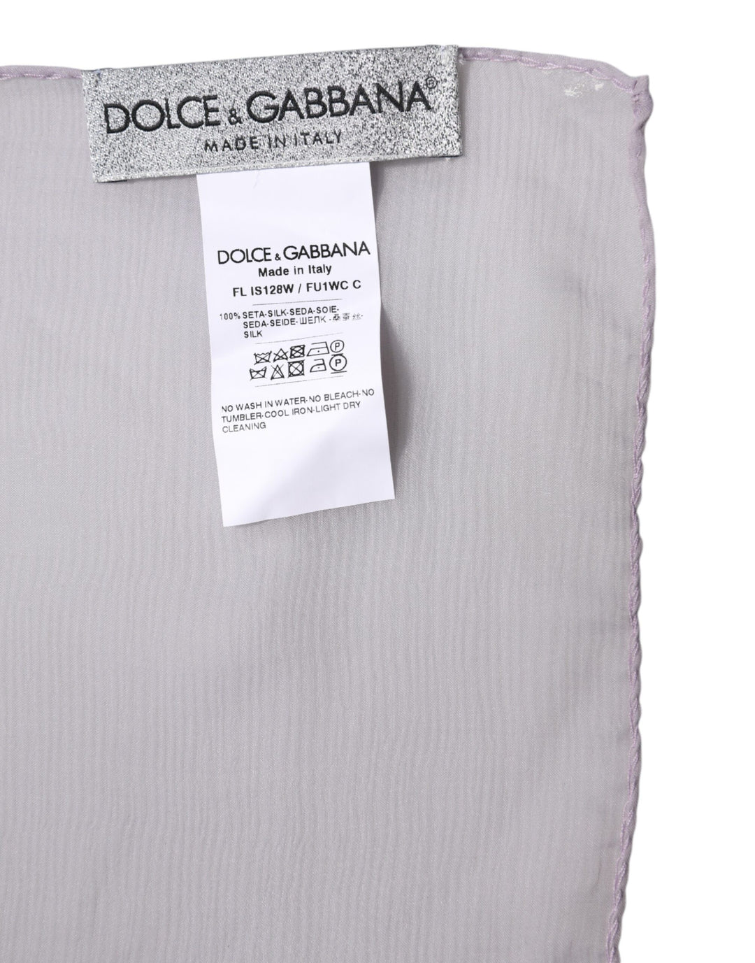 Dolce &amp; Gabbana Purple Silk Rectangle Wrap Shawl Scarf