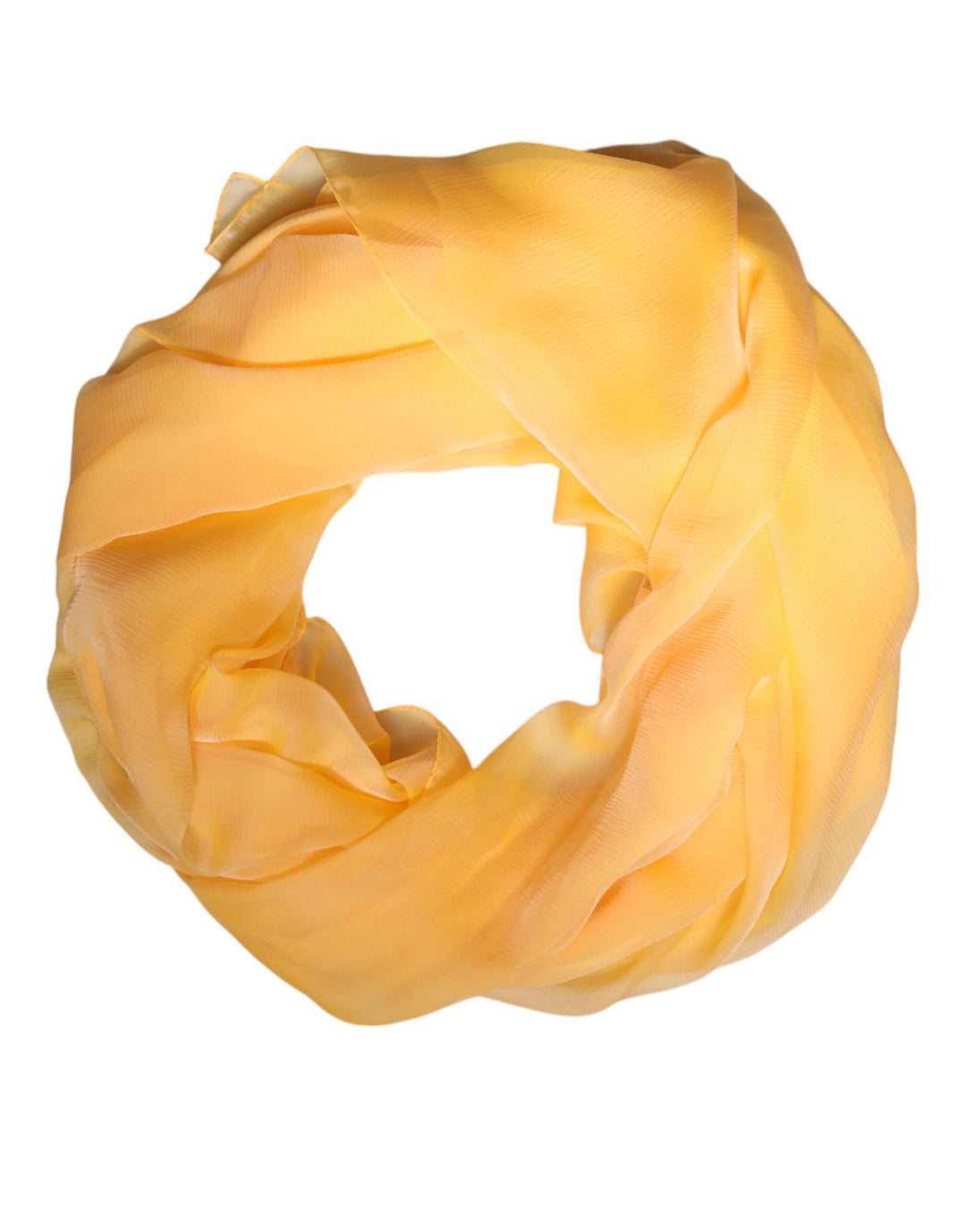 Foulard châle rectangulaire en soie jaune Dolce &amp;amp; Gabbana