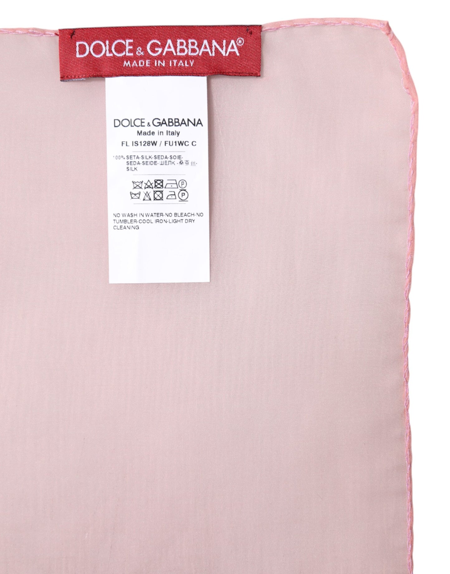 Bufanda chal rectangular de seda rosa de Dolce &amp; Gabbana para mujer