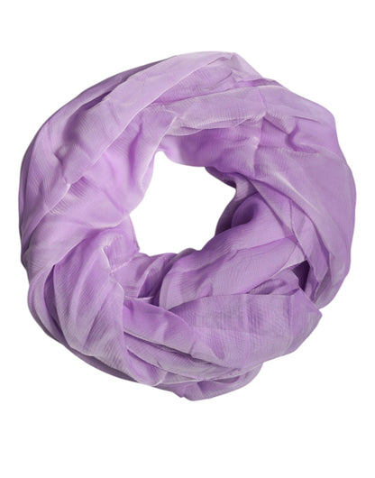 Foulard châle rectangulaire en soie violet Dolce &amp; Gabbana