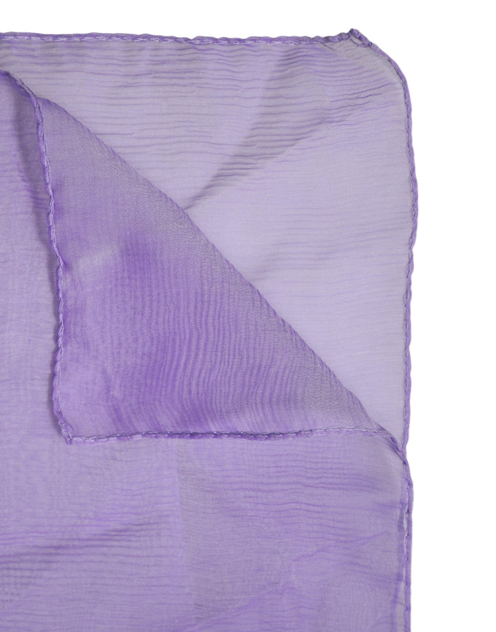 Foulard châle rectangulaire en soie violet Dolce &amp;amp; Gabbana