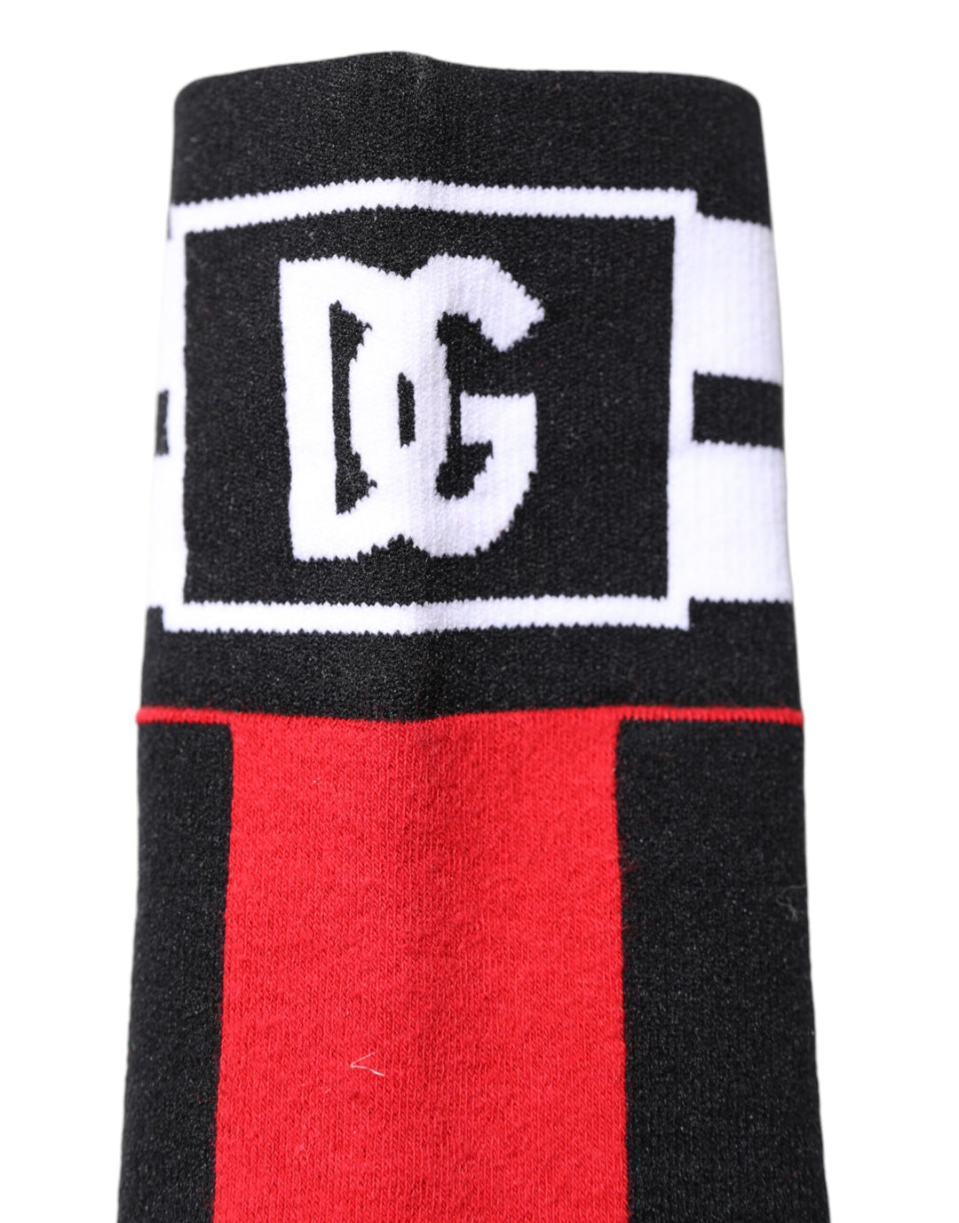 Dolce &amp; Gabbana Red Cotton Stretch Printed Socks