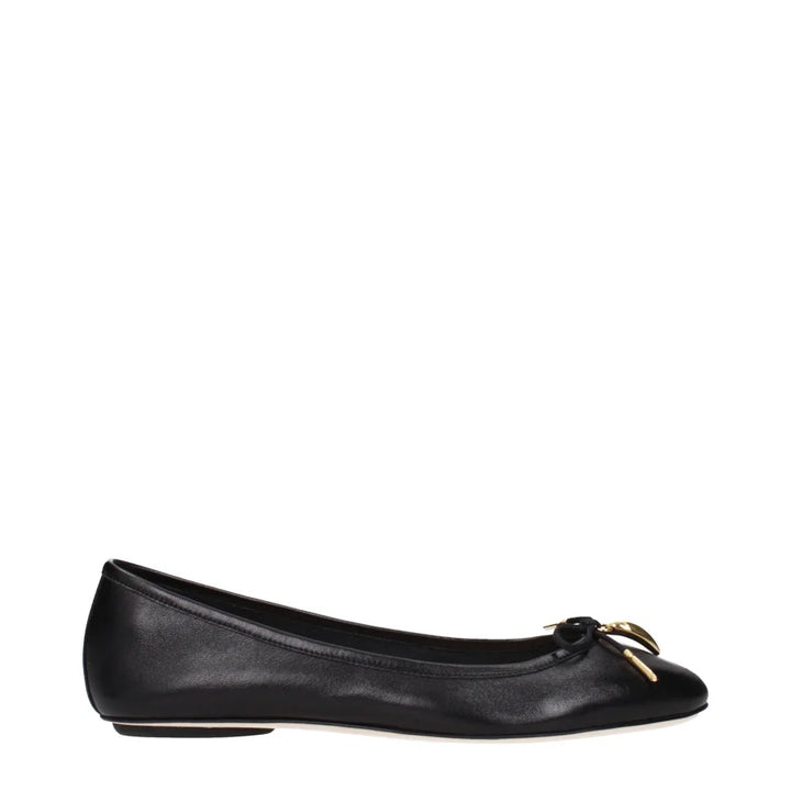 Chloé Black Leather Ballet Flats