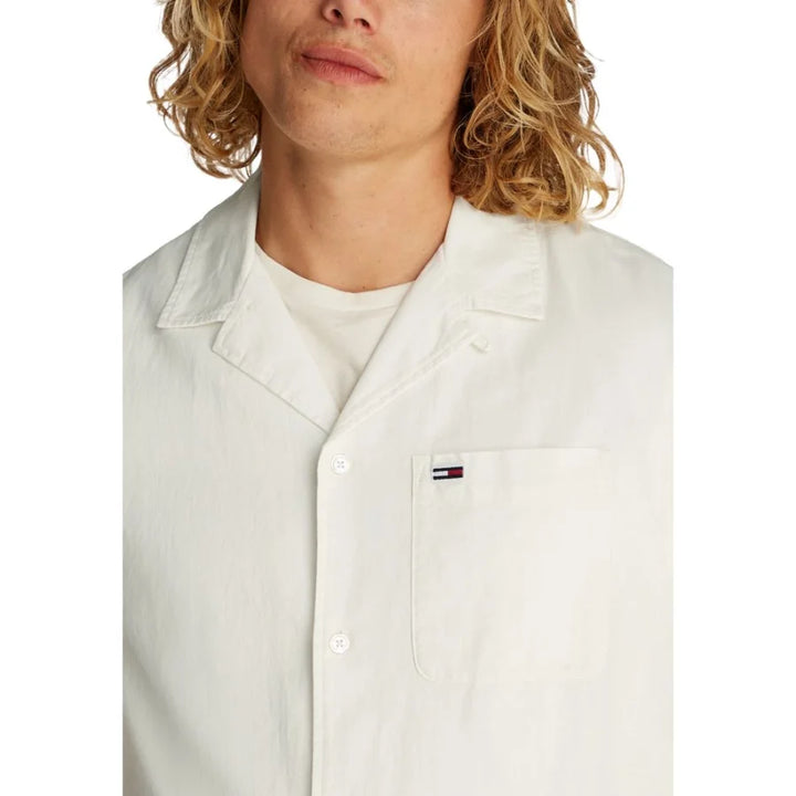 Tommy Hilfiger Jeans Cream Cotton Shortsleeve Shirt