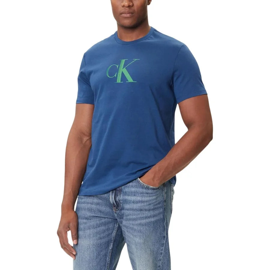 Calvin Klein Jeans Blue Cotton T-Shirt