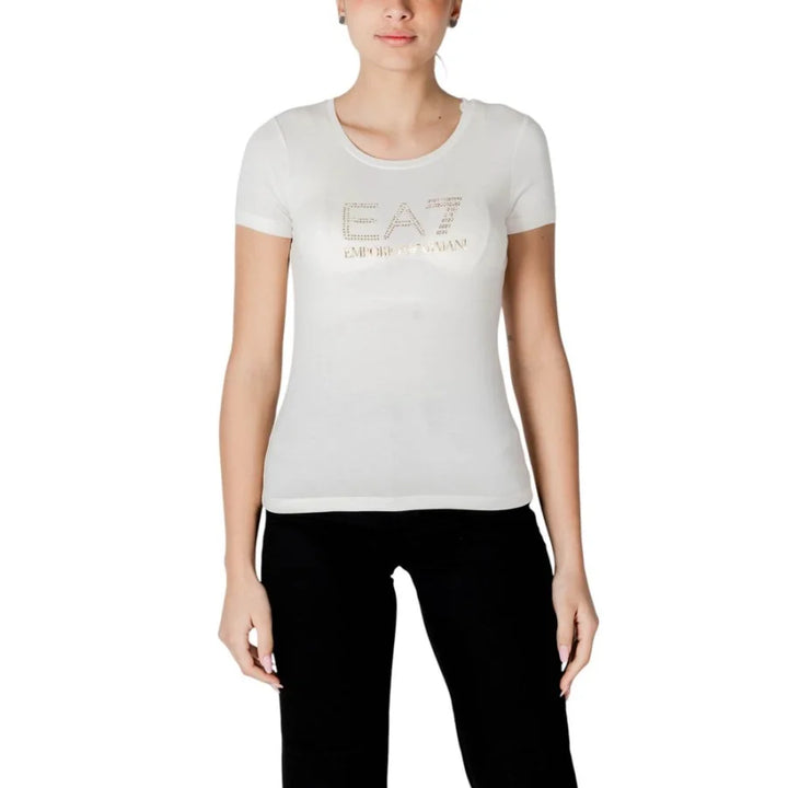 EA7 Emporio Armani Cream Modal T-Shirt