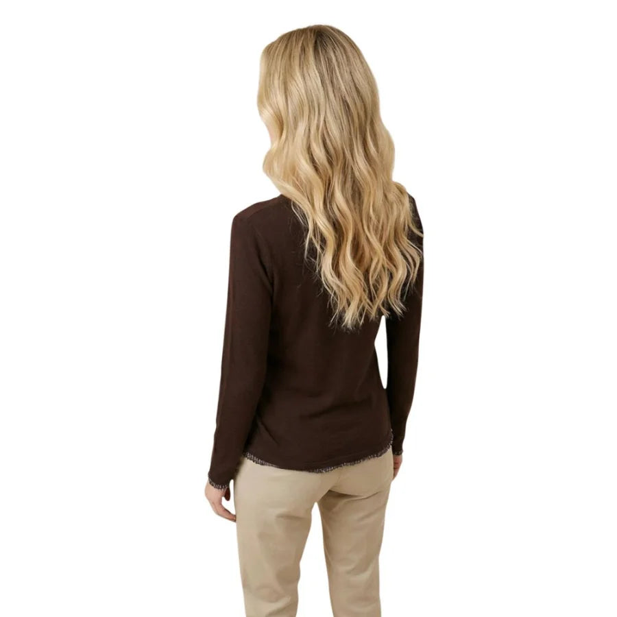 Street One Brown Cotton Long Sleeve T-Shirt