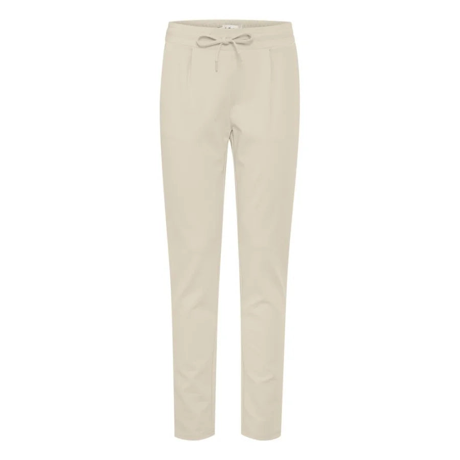 ICHI Beige Polyester Casual Pants