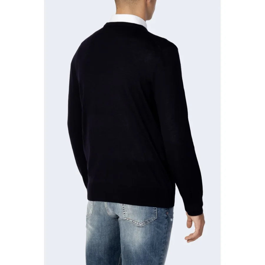 Armani Exchange Blue Wool Sweatshirt