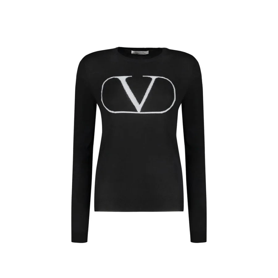 Valentino Black Virgin Wool Sweatshirt