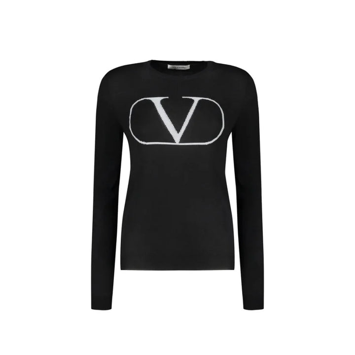Valentino Black Virgin Wool Sweatshirt