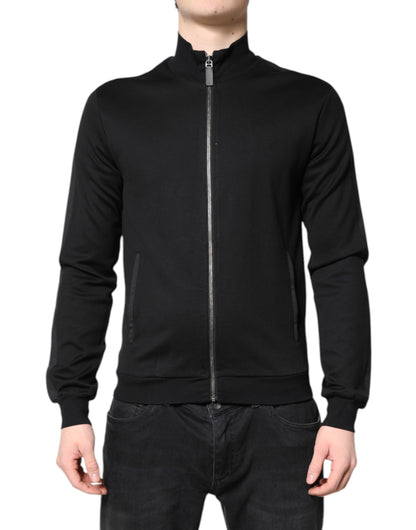 Chaqueta bomber Dolce &amp; Gabbana de algodón negro con cremallera completa y logotipo para hombre