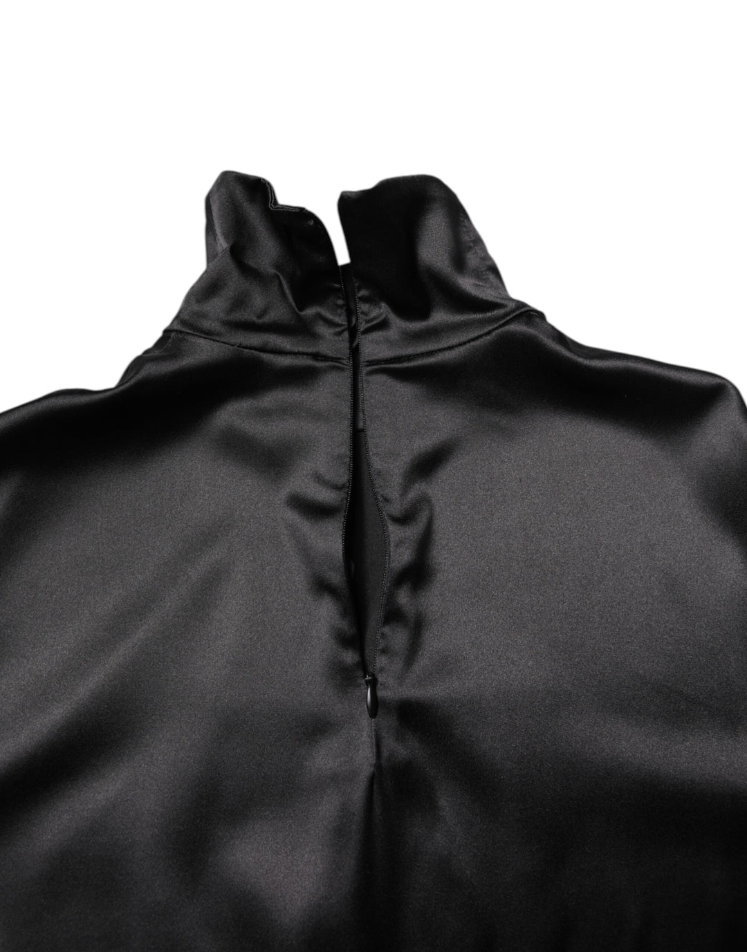 Dolce &amp; Gabbana Black Silk Turtleneck Men Pullover Sweater