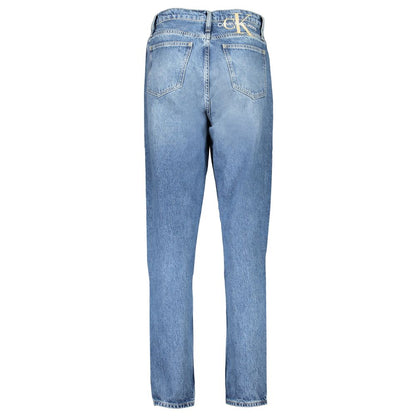 Calvin Klein Blue Cotton Mom Jeans