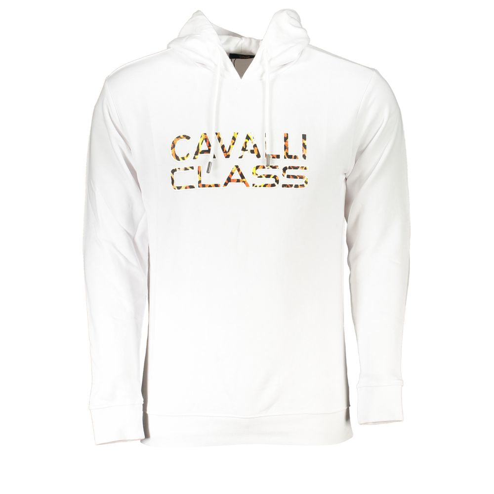 Cavalli Class Bianco Cotton Men Sweatshirt