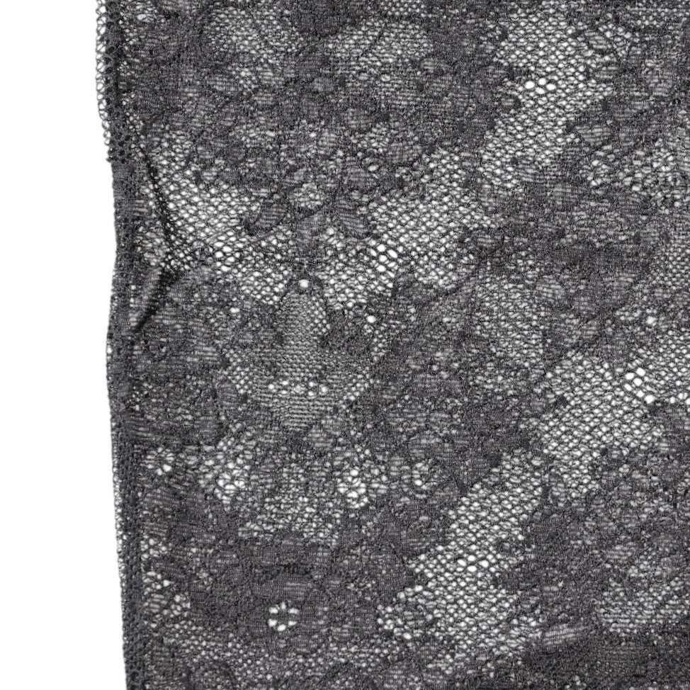 Dolce &amp; Gabbana Black Floral Lace Cotton Stretch Stockings Socks
