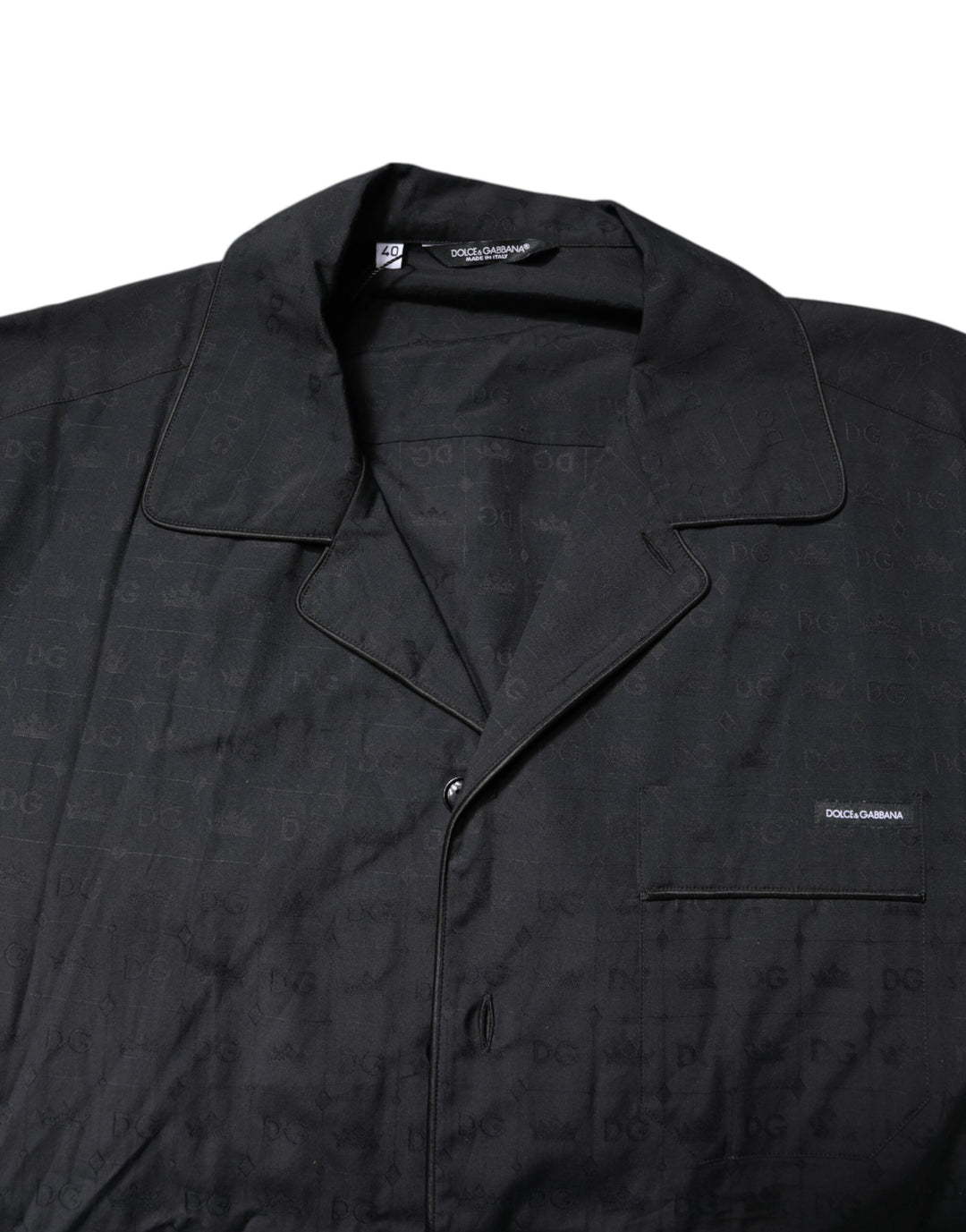 Dolce &amp; Gabbana Black Cotton Men Pajama Set Sleepwear