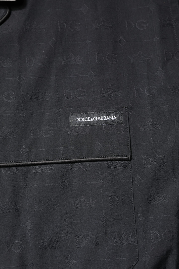 Dolce &amp; Gabbana Black Cotton Men Pajama Set Sleepwear