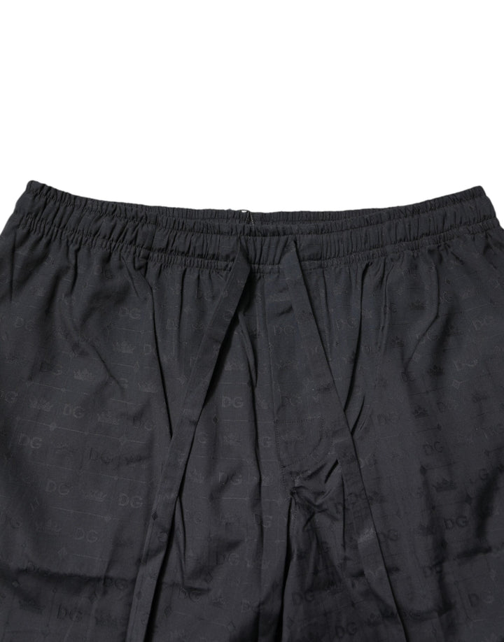 Dolce &amp; Gabbana Black Cotton Men Pajama Set Sleepwear