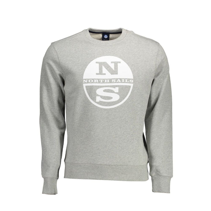 North Sails Grigio Cotton Men Sweatshirt