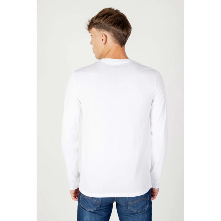 Armani Exchange White Cotton Long Sleeve T-Shirt