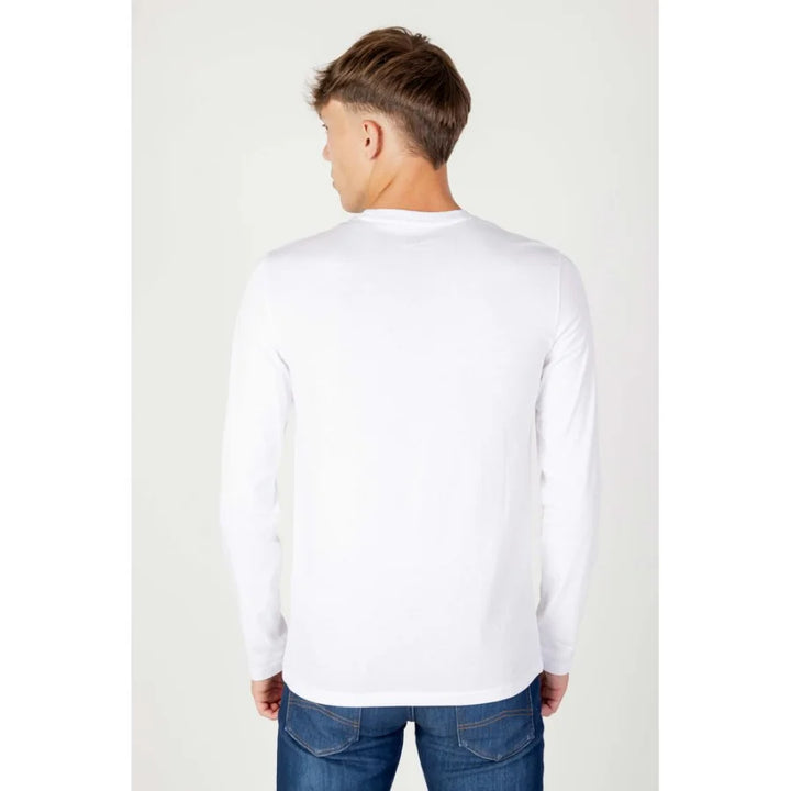 Armani Exchange White Cotton Long Sleeve T-Shirt