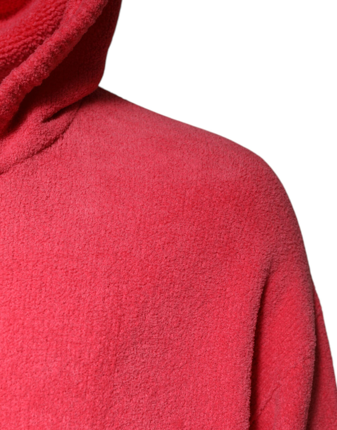 Dolce &amp; Gabbana Red Cotton Knit Hooded Men Pullover Sweater