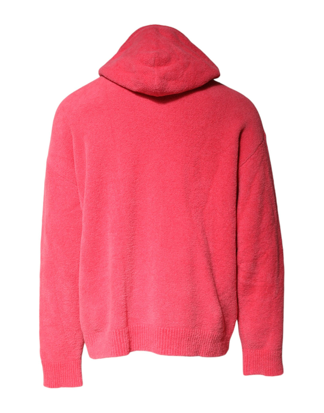 Dolce &amp; Gabbana Red Cotton Knit Hooded Men Pullover Sweater