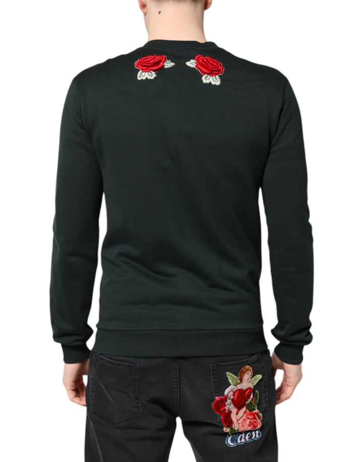 Dolce &amp; Gabbana Black Sequined Embellished Pullover Sweater