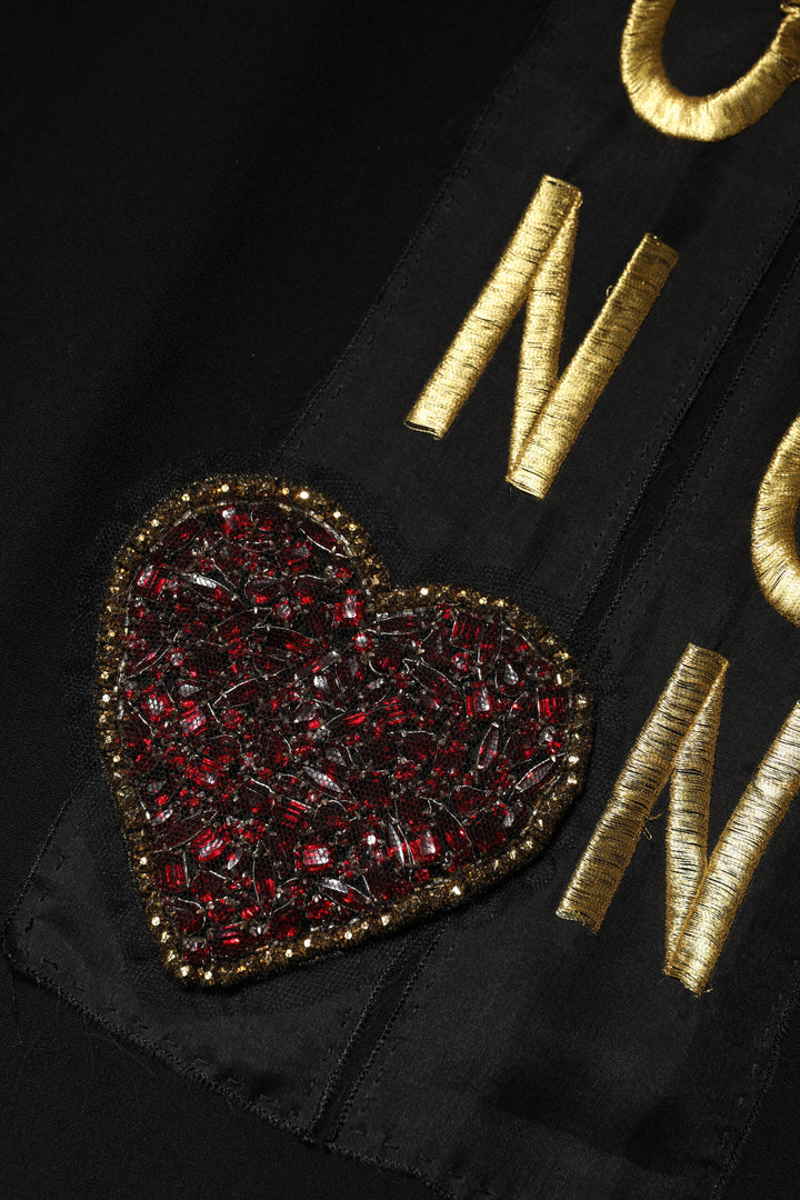 Dolce &amp; Gabbana Black Fashion Devotion Embellish Mini Dress