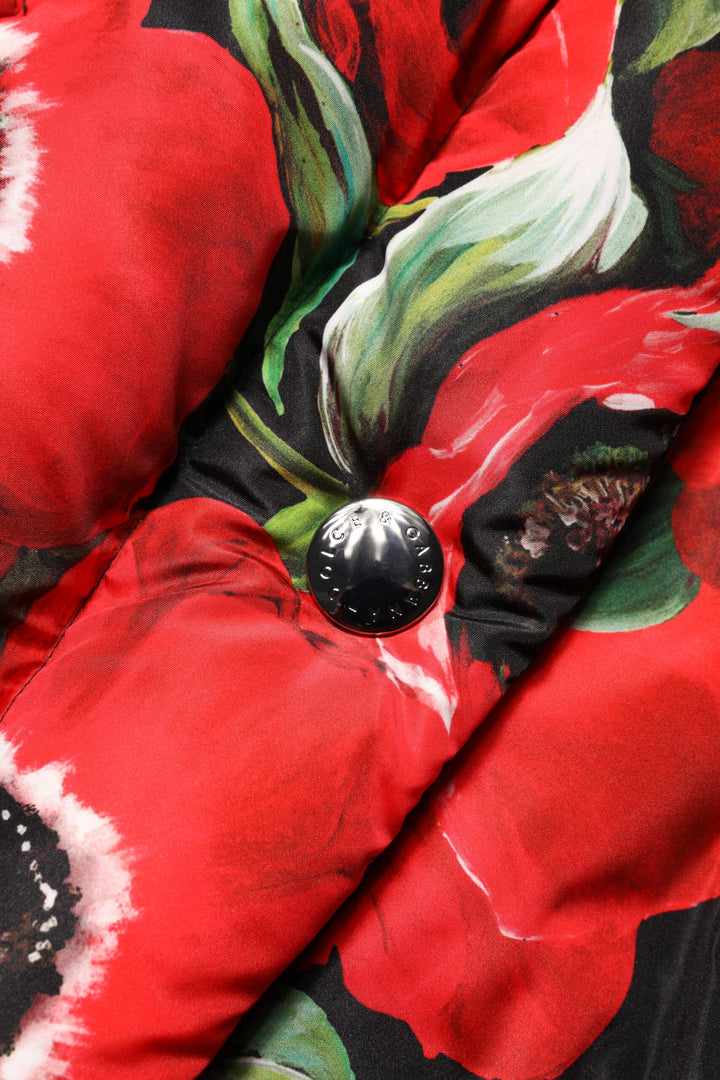 Dolce &amp; Gabbana Multicolor Floral Full Zip Padded Jacket