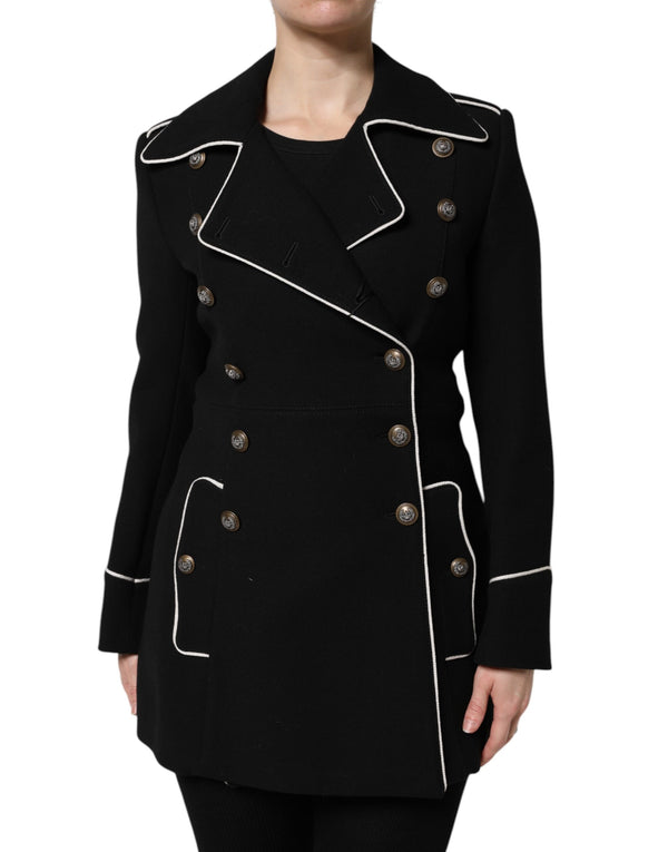Dolce & Gabbana Sport Jackets - Black Wool Double Breasted Blazer Jacket