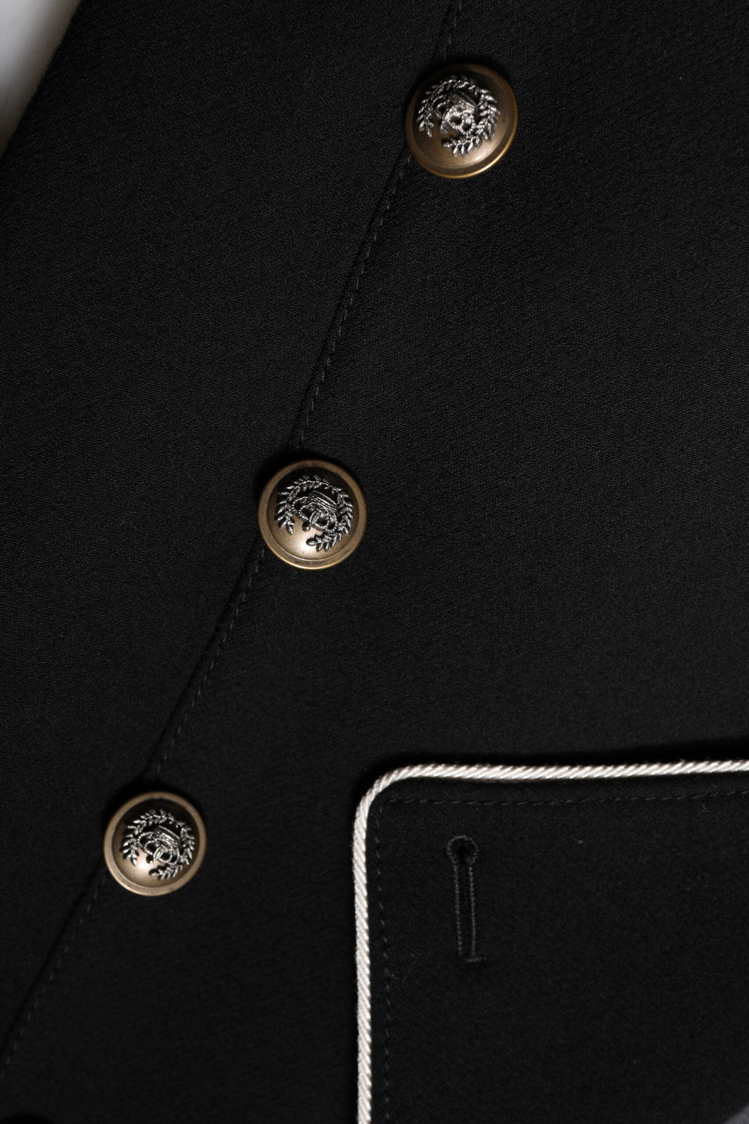 Dolce &amp; Gabbana Black Wool Double Breasted Blazer Jacket