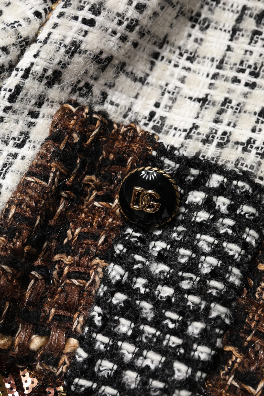 Dolce &amp; Gabbana Multicolor Patchwork Button Down Jacket