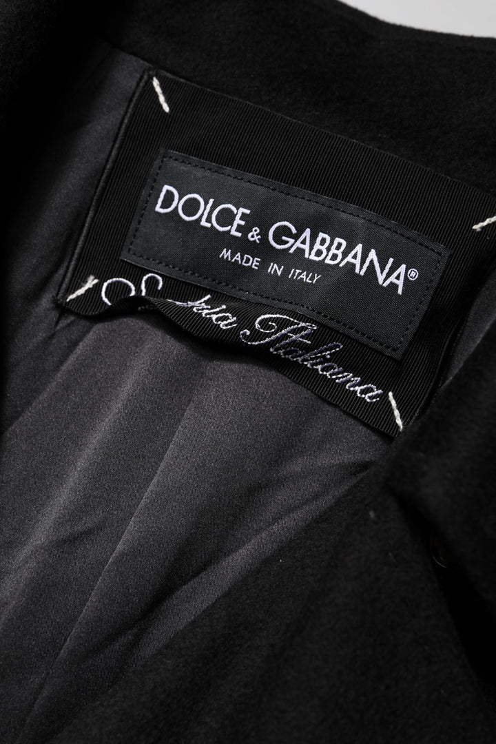 Dolce &amp; Gabbana Black Wool Sartoria Italiano Blazer Jacket