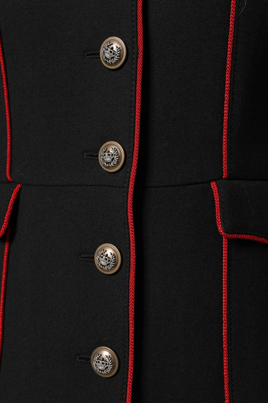 Dolce &amp; Gabbana Black Wool Single Breasted Trench Coat Jacket